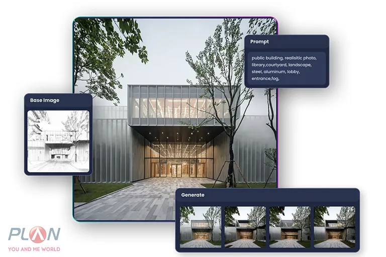 برنامه هوش مصنوعی برای نمای ساختمان lookx